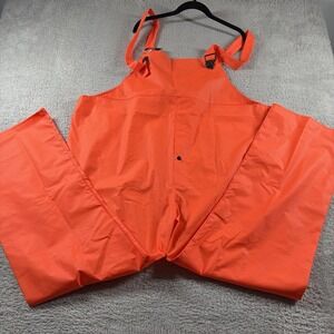 River City Protective Bib Overalls Orange‎ High Vis XXL Rain PVC Hunting 2x